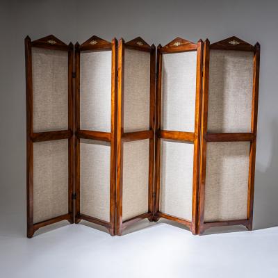 Five Panel Screen in the Empire Style 19th Century