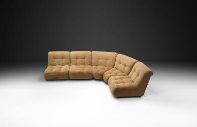 Five Piece Modular Sofa in Beige Upholstery Europe Mid 20th Century