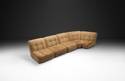 Five Piece Modular Sofa in Beige Upholstery Europe Mid 20th Century