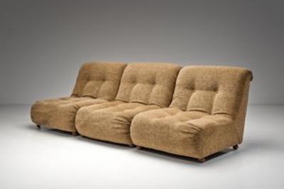 Five Piece Modular Sofa in Beige Upholstery Europe Mid 20th Century