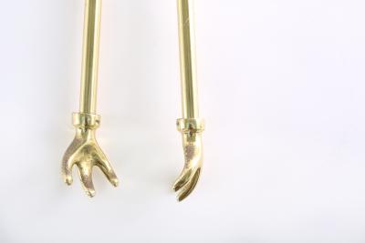 Five Piece Solid Brass Fireplace Tool Set