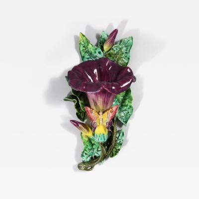 Fives Lille Majolica Butterfly Wall pocket