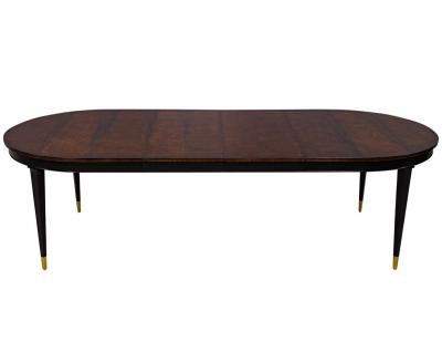 Flamed Mahogany Dining Table Hepplewhite Inspired