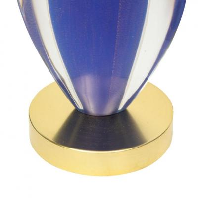Flavio Poli Flavio Poli Lamps Sommerso Glass Blue Gold Seguso Murano