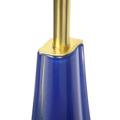 Flavio Poli Flavio Poli Lamps Sommerso Glass Blue Gold Seguso Murano