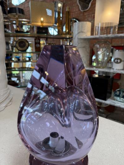 Flavio Poli Flavio Poli Seguso Sculptural Purple Murano Glass Table Lamp