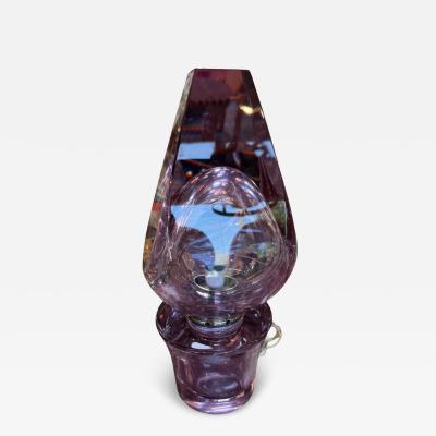 Flavio Poli Flavio Poli Seguso Sculptural Purple Murano Glass Table Lamp