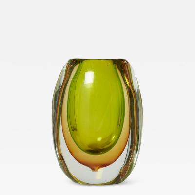 Flavio Poli Flavio Poli large Sommerso Murano glass vase by Seguso 1960