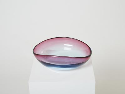 Flavio Poli Flavio Poli large bowl centerpiece Murano glass for Seguso 1960