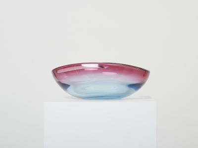 Flavio Poli Flavio Poli large bowl centerpiece Murano glass for Seguso 1960