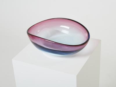 Flavio Poli Flavio Poli large bowl centerpiece Murano glass for Seguso 1960