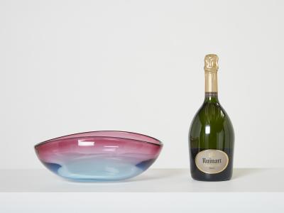 Flavio Poli Flavio Poli large bowl centerpiece Murano glass for Seguso 1960