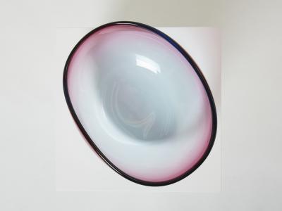 Flavio Poli Flavio Poli large bowl centerpiece Murano glass for Seguso 1960
