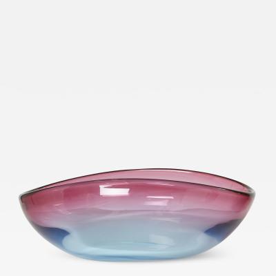 Flavio Poli Flavio Poli large bowl centerpiece Murano glass for Seguso 1960