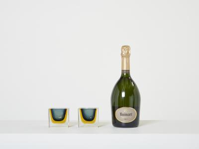 Flavio Poli Flavio Poli pair of faceted small bowls Murano glass for Seguso 1960