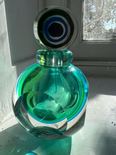 Flavio Poli MODERNIST MURANO GLASS PERFUME BOTTLE BY FLAVIO POLI