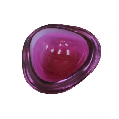 Flavio Poli Mid Century Modern Pink Sommerso Murano Glass Bowl by Flavio Poli 1950