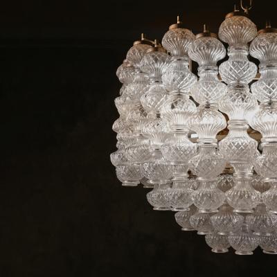 Flavio Poli Mid Century Pair of Murano Glass Chandeliers by Flavio Poli for Seguso
