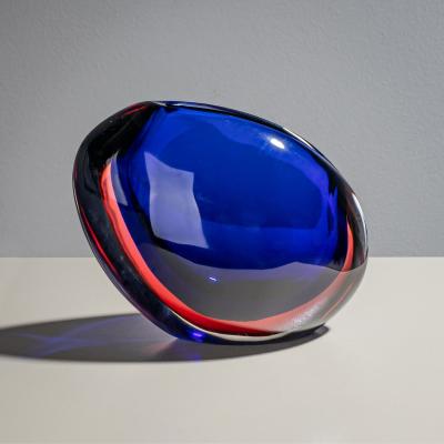 Flavio Poli Murano Glass Vase Model Valva by Flavio Poli for Seguso Vetri d Arte Italy