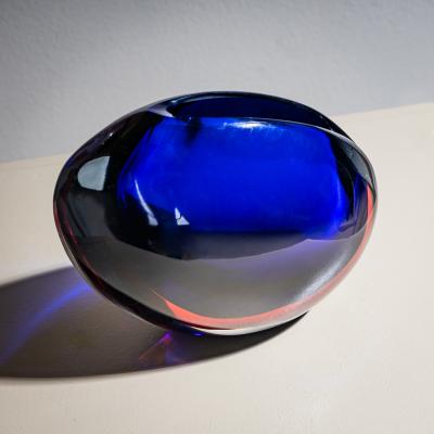 Flavio Poli Murano Glass Vase Model Valva by Flavio Poli for Seguso Vetri d Arte Italy