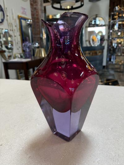 Flavio Poli Murano Sommerso Vase by Flavio Poli Italy 1970s