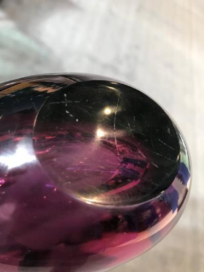 Flavio Poli Purple Sommerso Glass Vase Attributed to Flavio Poli