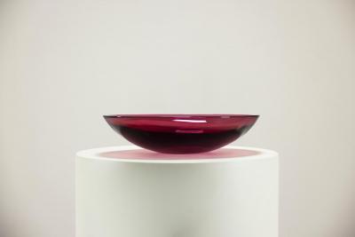 Flavio Poli Red Flavio Poli Bowl in Murano Sommerso Italy 1950s