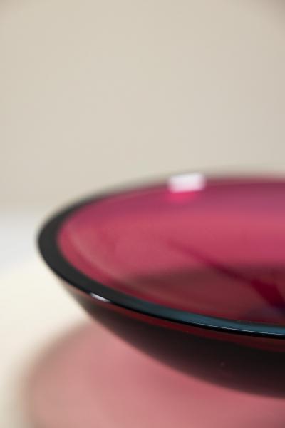 Flavio Poli Red Flavio Poli Bowl in Murano Sommerso Italy 1950s