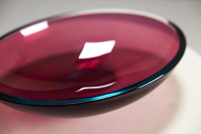 Flavio Poli Red Flavio Poli Bowl in Murano Sommerso Italy 1950s