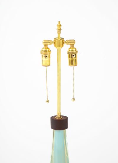 Flavio Poli Seguso Large Gold on Blue Sommerso Table Lamp by Flavio Poli 1960 Italy