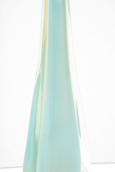 Flavio Poli Seguso Large Gold on Blue Sommerso Table Lamp by Flavio Poli 1960 Italy