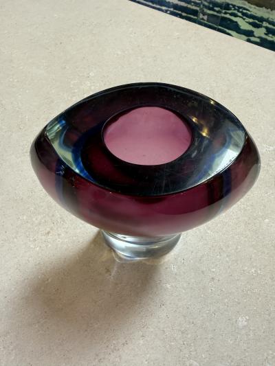 Flavio Poli Sommerso Murano Glass Vase by Flavio Poli for Seguso Italy 1950s 1960s