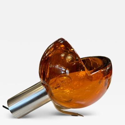 Flavio Poli Space Age Table Lamp by Flavio Poli Murano Glass Italy 1970s