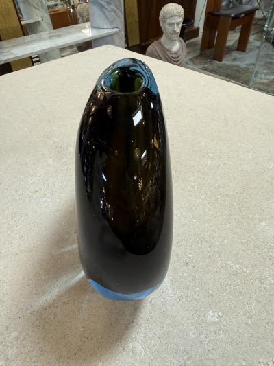 Flavio Poli Valva Murano Glass Vase by Flavio Poli for Seguso Italy 1960s