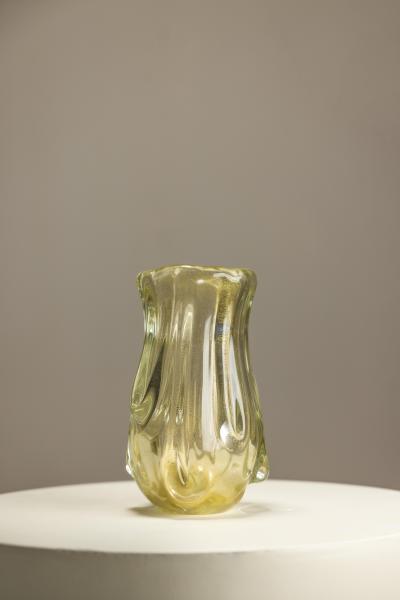 Flavio Poli Vase Model 3627 In Topazio Oro Induto By Flavio Poli For Seguso Vetri dArte 