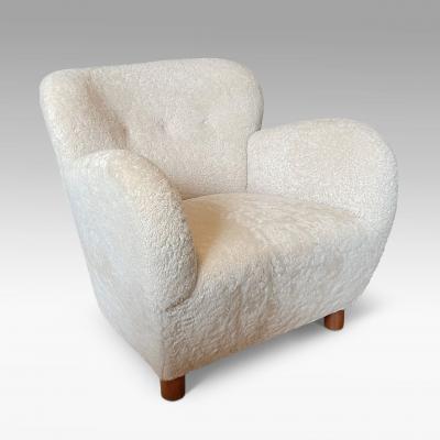 Fleming Lassen Exceptional Armchair in Shearling Attrib Fleming Lassen