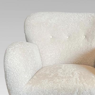 Fleming Lassen Exceptional Armchair in Shearling Attrib Fleming Lassen