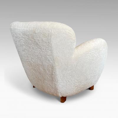 Fleming Lassen Exceptional Armchair in Shearling Attrib Fleming Lassen