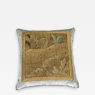 Flemish 17th Century Tapestry Fragment Pillow