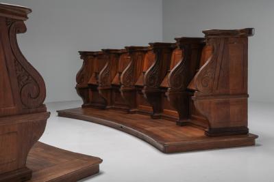 Flemish 18th Century Oak Church Pews Belgium