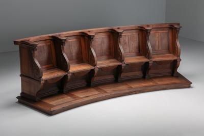 Flemish 18th Century Oak Church Pews Belgium
