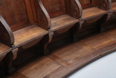 Flemish 18th Century Oak Church Pews Belgium