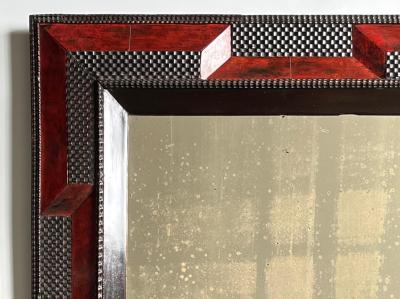 Flemish Baroque Ebonized and Faux Tortoiseshell Painted Mirror circa 1650