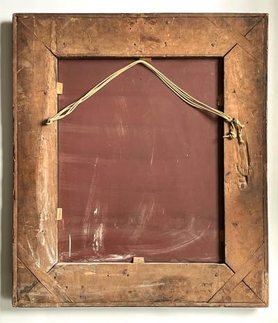 Flemish Baroque Ebonized and Faux Tortoiseshell Painted Mirror circa 1650