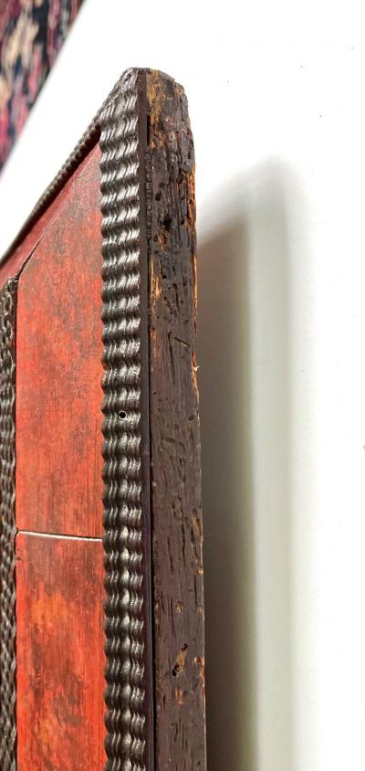 Flemish Baroque Ebonized and Faux Tortoiseshell Painted Mirror circa 1650