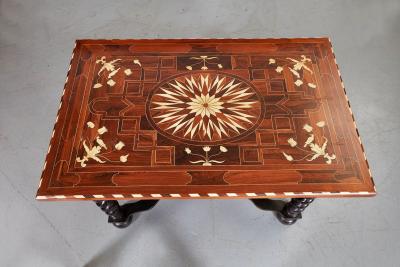 Flemish Baroque Inlaid Center Table