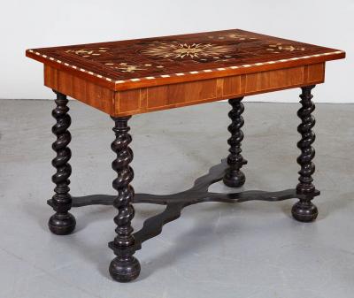 Flemish Baroque Inlaid Center Table