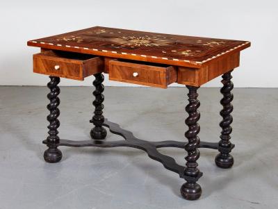 Flemish Baroque Inlaid Center Table
