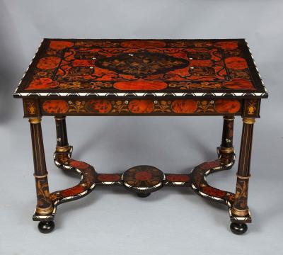 Flemish Baroque Marquetry Decorated Table