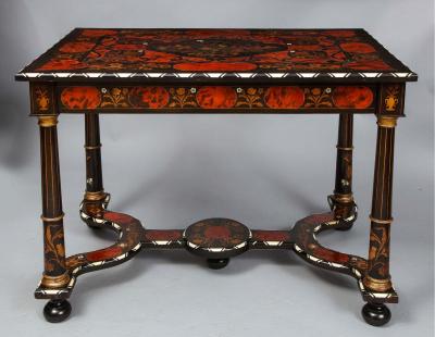 Flemish Baroque Marquetry Decorated Table